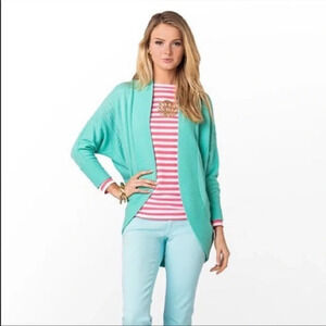 Lilly Pulitzer Cabrina Open Front Cardigan Sweater in Mint Teal Size XS/S